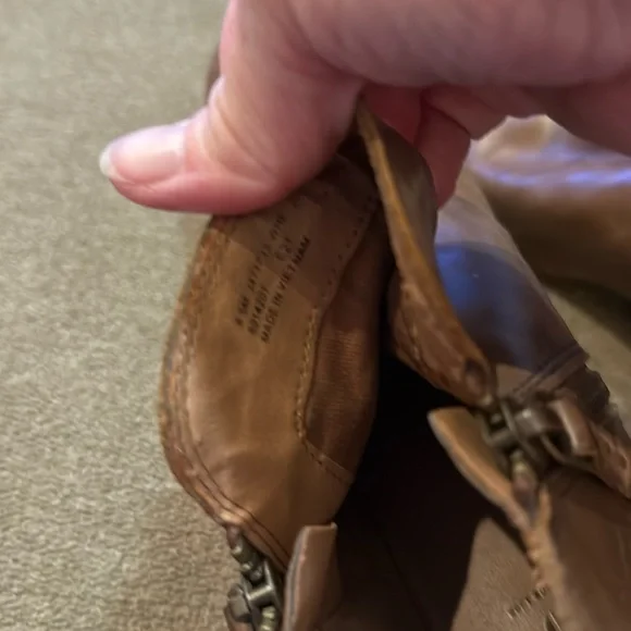 Frye Women’s Brown Leather Side Zip Ankle Boots Size 8.5 (TD) - Picture 11 of 11